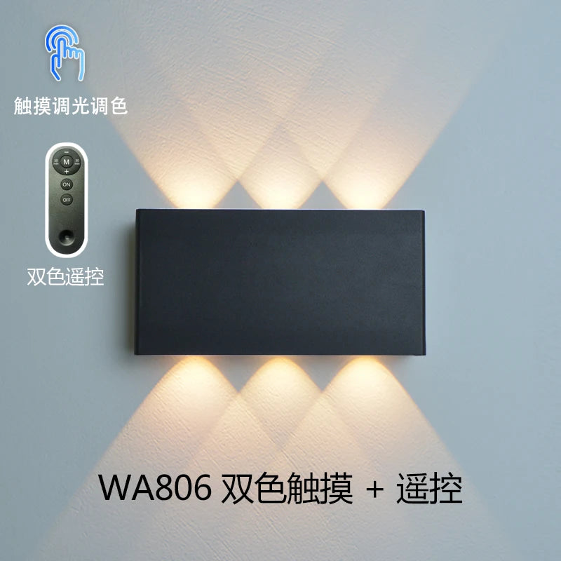 Remote Control Wall Lamp Touch Dimming Wall Lights Type-C Charging Night Light Bedside Stairside Corner Decor 3 Colors 5200mAh