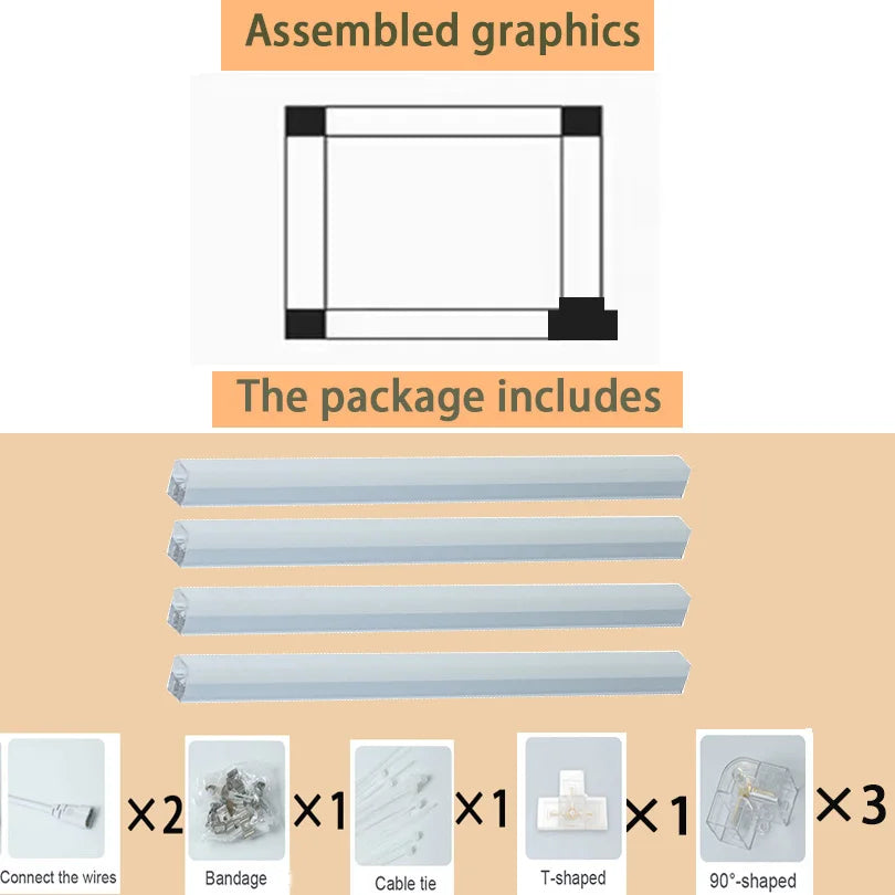 Hexagon LED lighting for DIY Garage Barbecue Shop Barbershop Gym Bar Car Showroom 4S Workshop Ceiling Light Honeycomb Tube