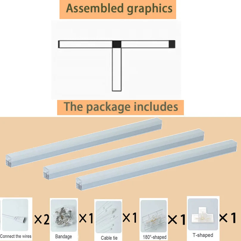 Hexagon LED lighting for DIY Garage Barbecue Shop Barbershop Gym Bar Car Showroom 4S Workshop Ceiling Light Honeycomb Tube