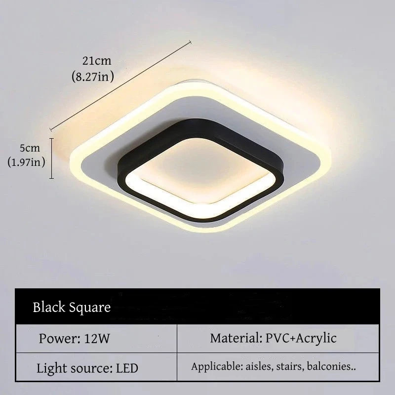 Modern Metal LED Aisle Light Nordic 220V Luxury Creative Ceiling Lamp Corridor Aisle Stair Decor Lighting Gold Ceiling Light