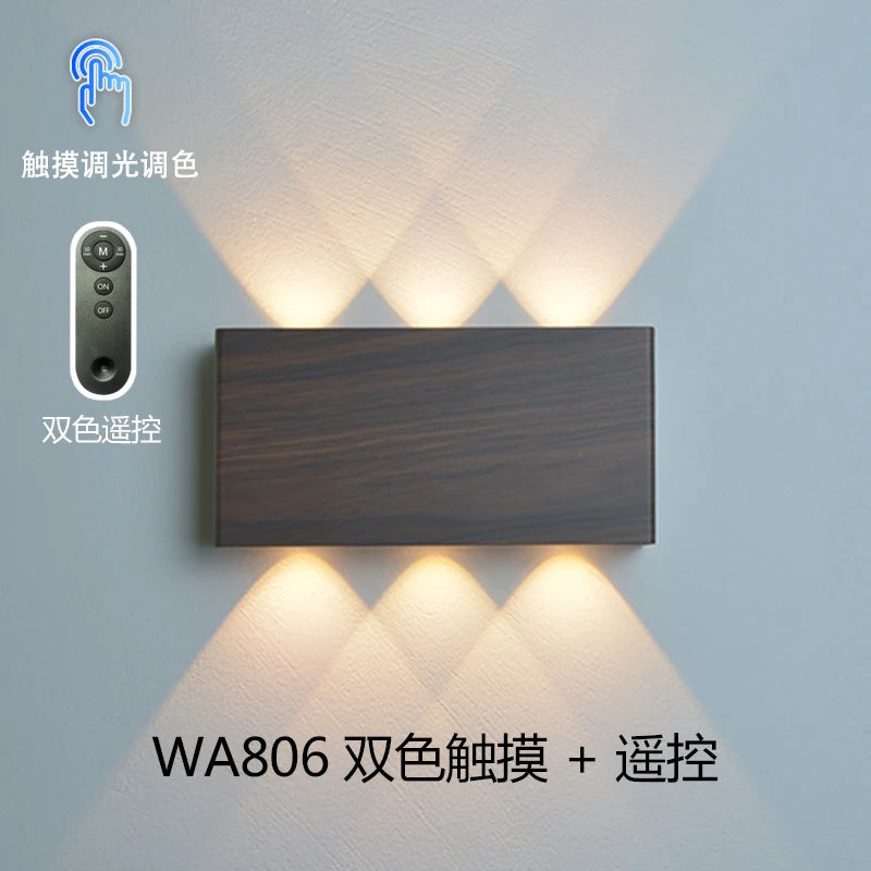 Remote Control Wall Lamp Touch Dimming Wall Lights Type-C Charging Night Light Bedside Stairside Corner Decor 3 Colors 5200mAh