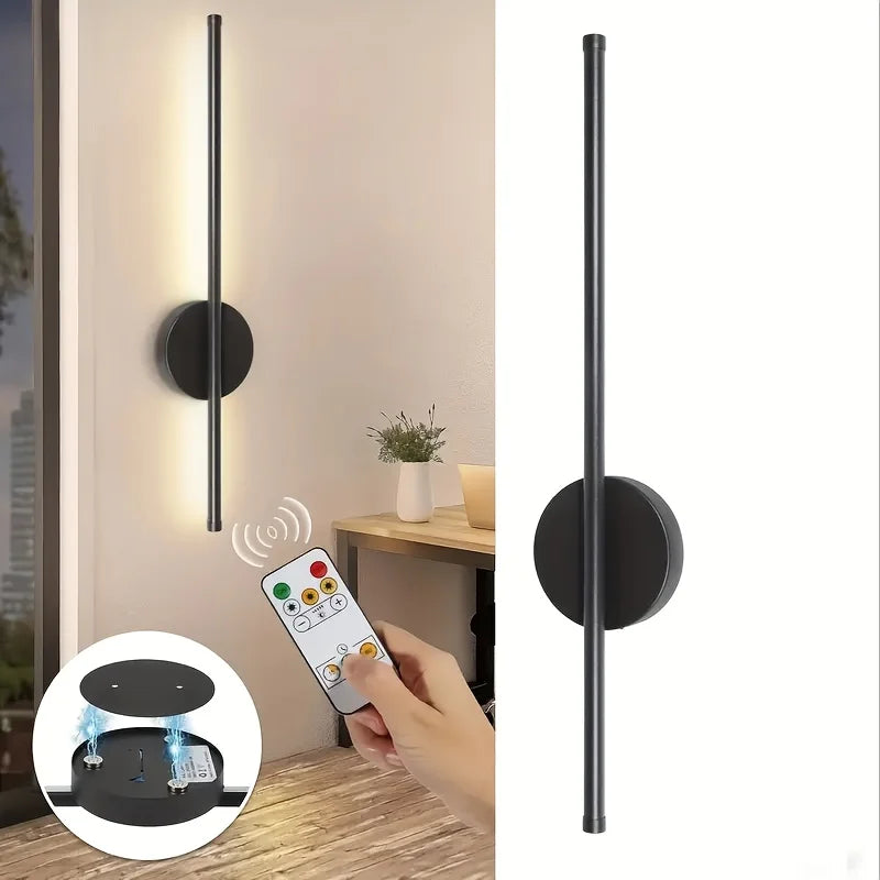 1pc battery operated wall sconce Wireless LED light 5v  with remote control USB rechargeable wall lights for bedroom living room
