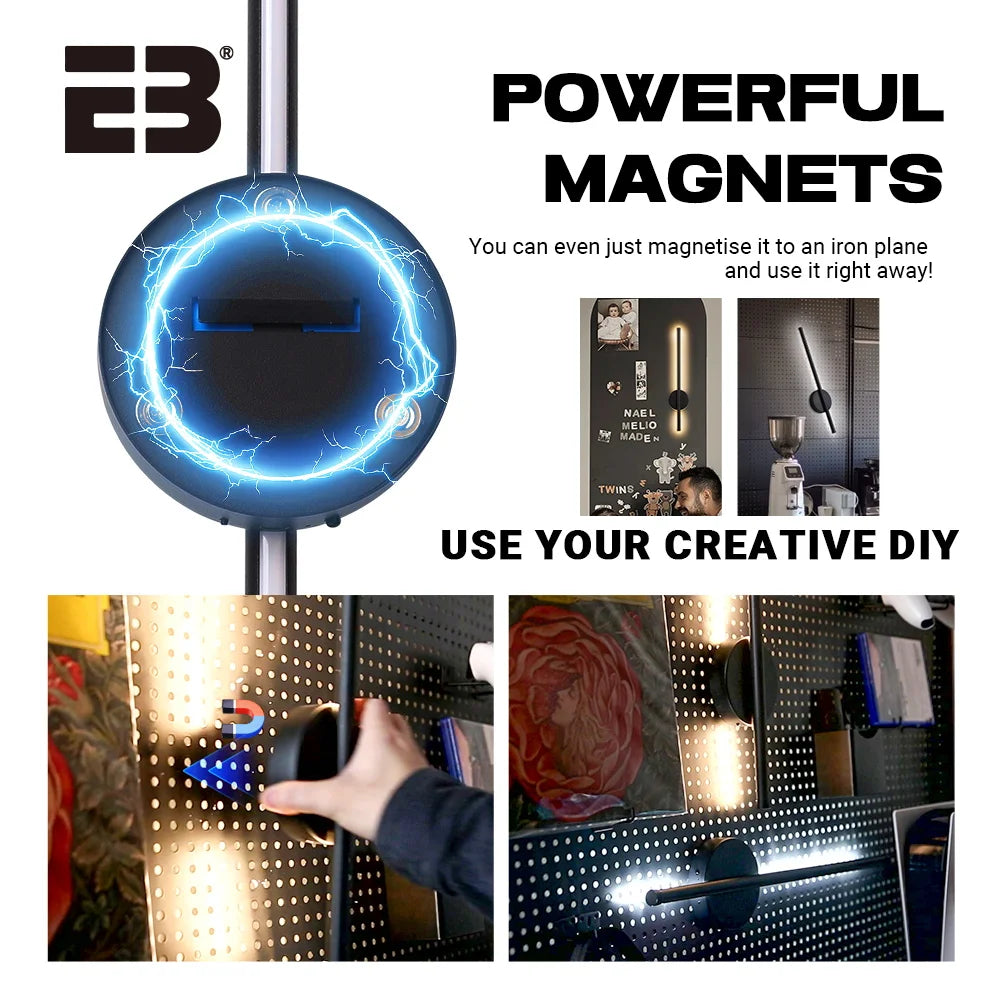 2-pack Rechargeable Wall Light LED 50 80cm Dimming Wall Sconce with Remote Control Sofa Background Gaming Room Decoration